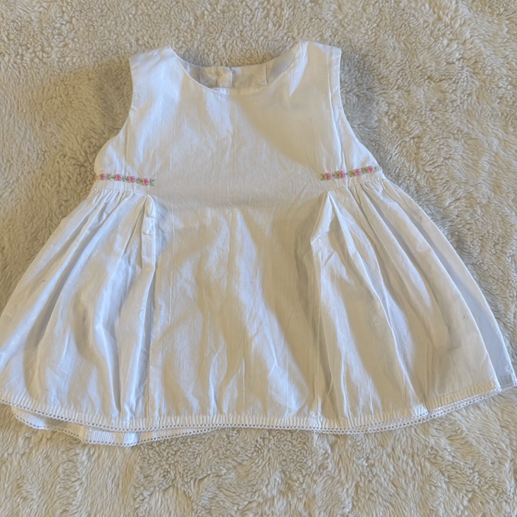 Strasburg Children Beautiful Cotton Dress With Rose Details